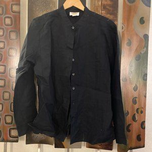 Talbots Black Button Down Shirt